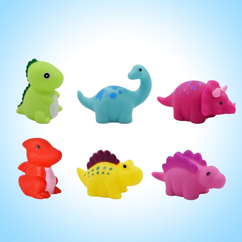 Glowing Dinosaur Shaped Bath Toy (6pcs/set with gift box Packaging)