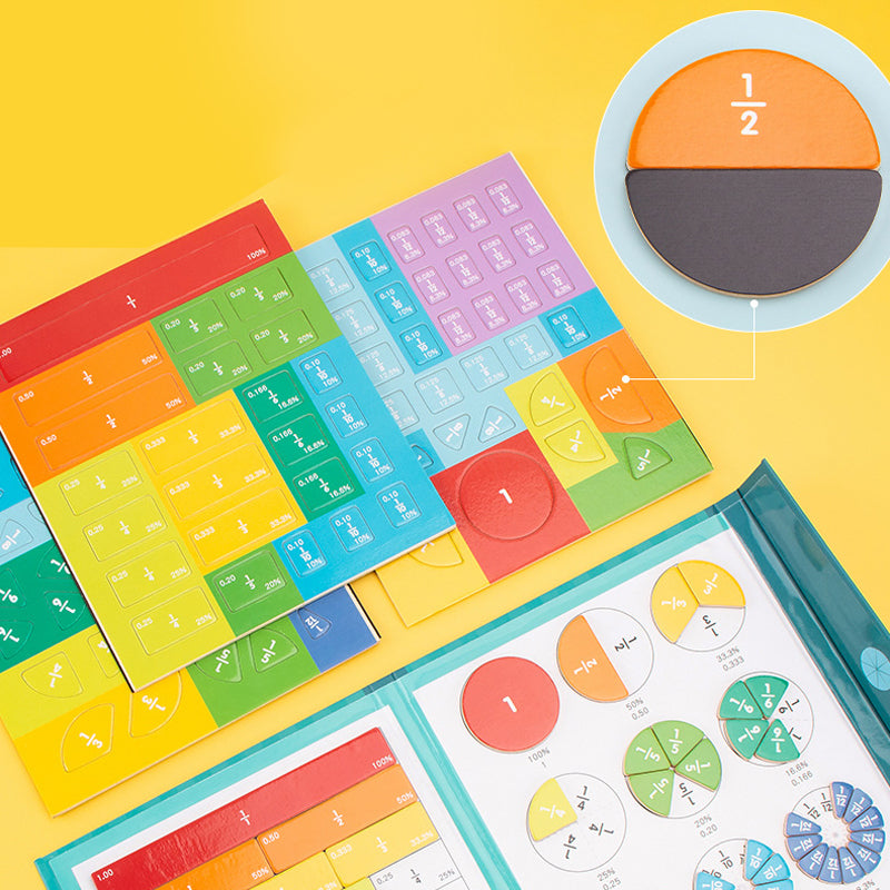 Magnetic Fraction Educational Puzzle