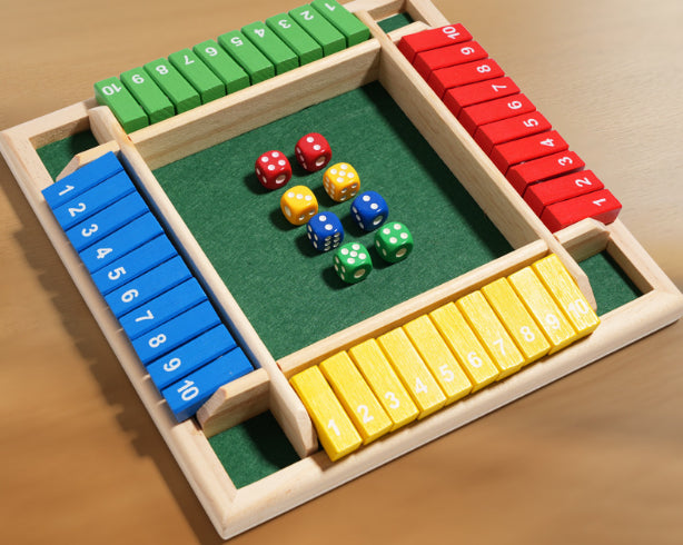 Shut The Box Game - Fun Table Math Game for Adults & Kids