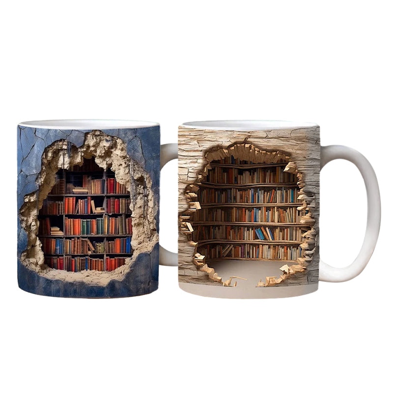 3D Bookshelf Mug