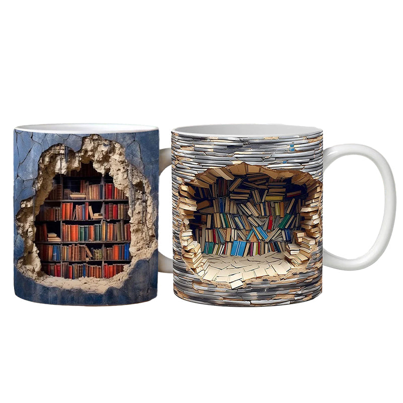 3D Bookshelf Mug