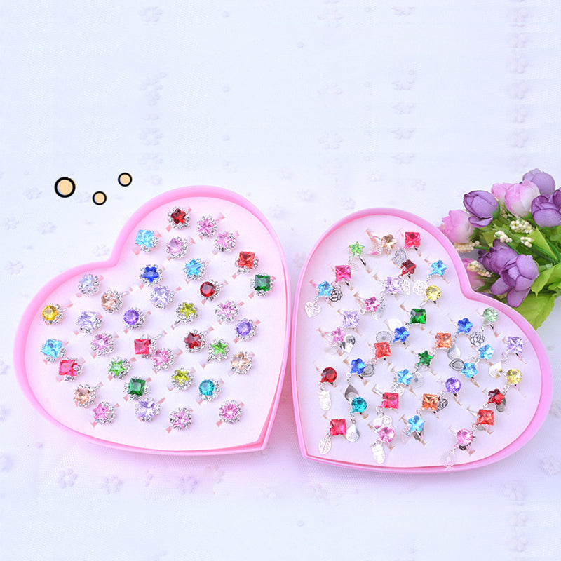 36Pcs Cute Rings For Girls