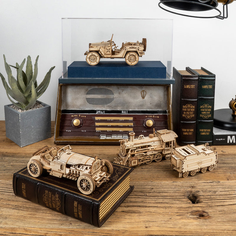 Super Wooden Mechanical Model Puzzle Set