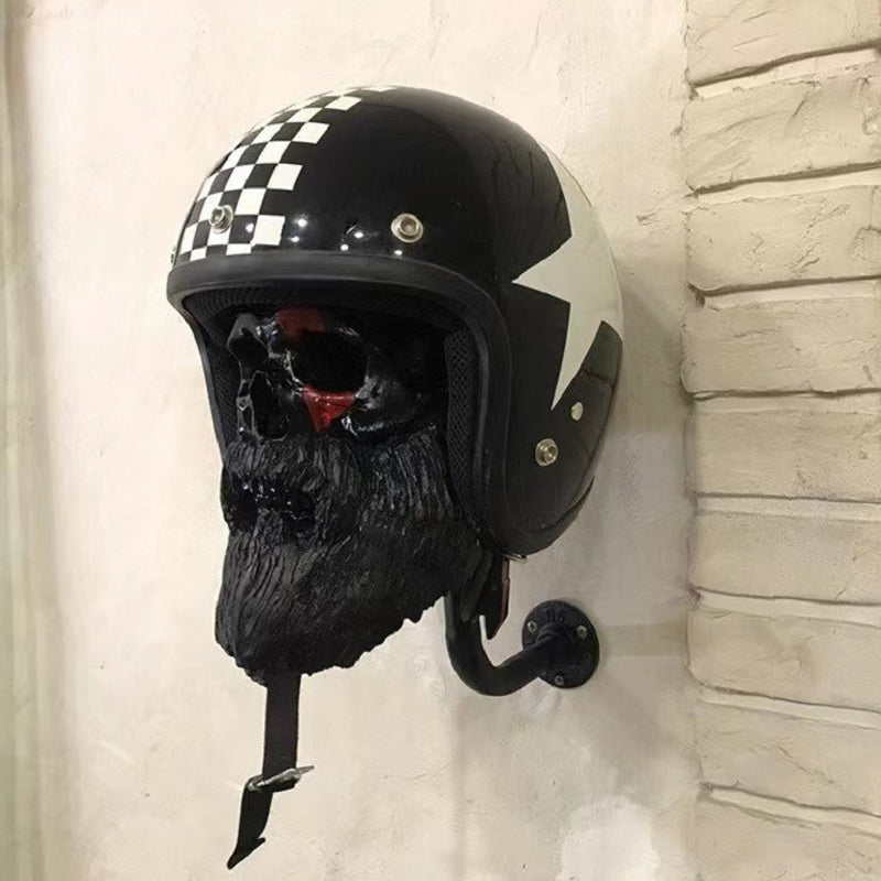 Motorcycle Skull Helmet Holder