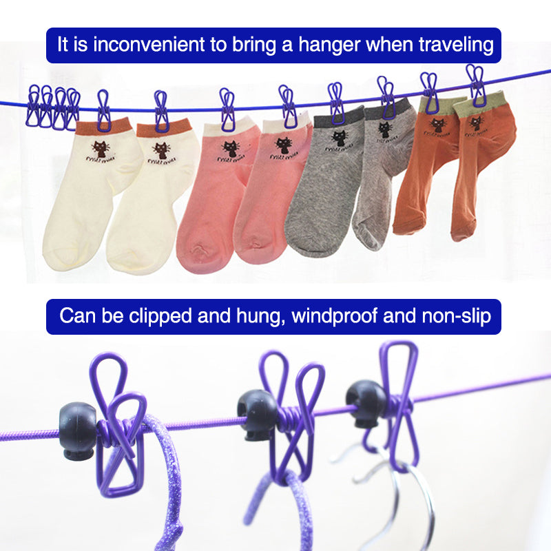 Portable Elastic Travel Clothes Rack