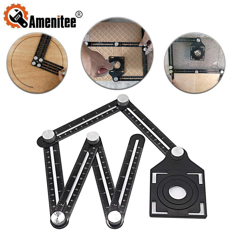 Amenitee® Six-Sided Aluminum Alloy Angle Measuring Tool - mygeniusgift