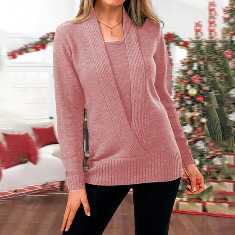 Women's Solid Color Pullover Cropped Knitted Jumpers