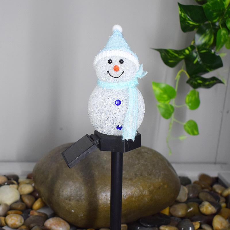 Super Cute Waterproof Solar Snowman Lamp