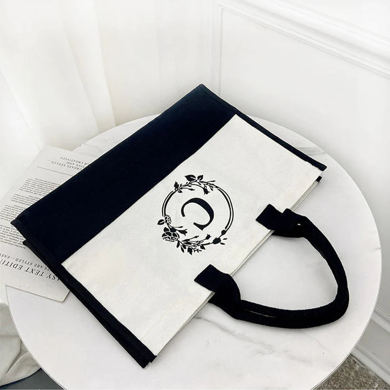 Letter Printed Fashion Canvas Handbag for Women
