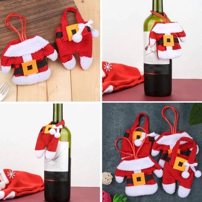 Christmas Silverware Holders Knife Fork Pouch Bag (3 Sets)