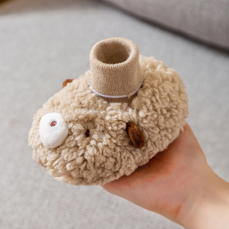 New Baby Cartoon Plush Cotton Toddler Shoes