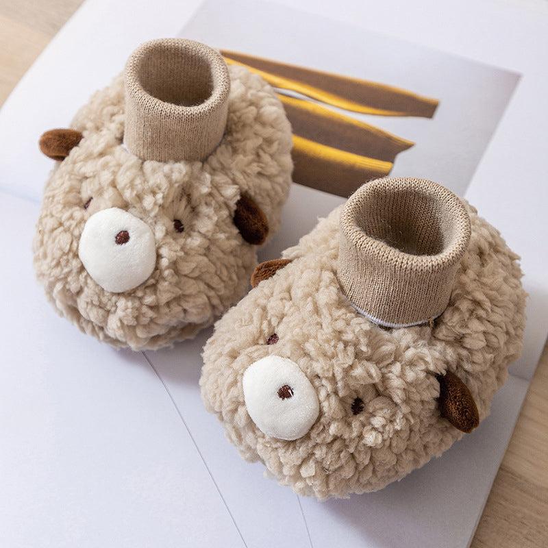 New Baby Cartoon Plush Cotton Toddler Shoes