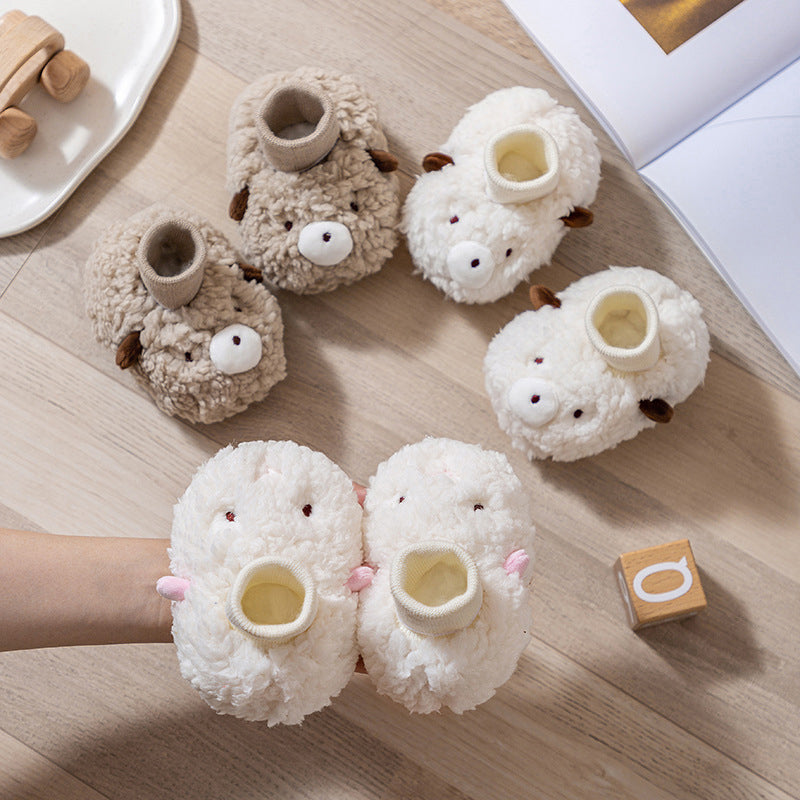 New Baby Cartoon Plush Cotton Toddler Shoes