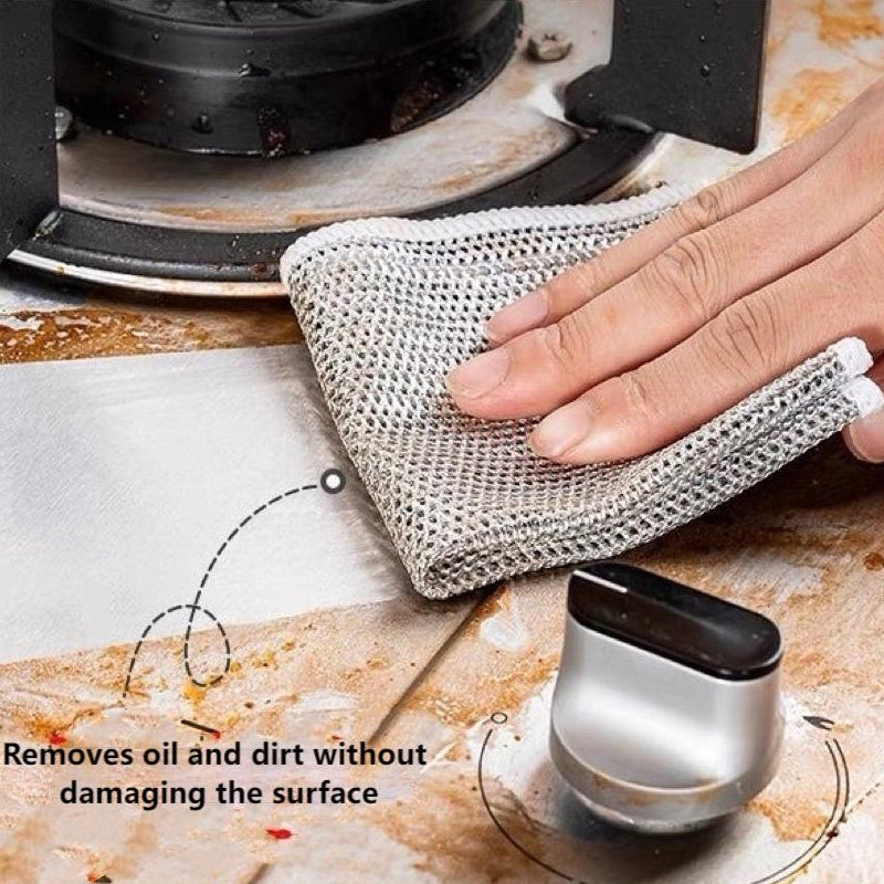 Multipurpose Wire Dishwashing Rags for Wet and Dry(3 PCS)