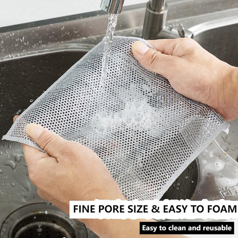 Multipurpose Wire Dishwashing Rags for Wet and Dry(3 PCS)