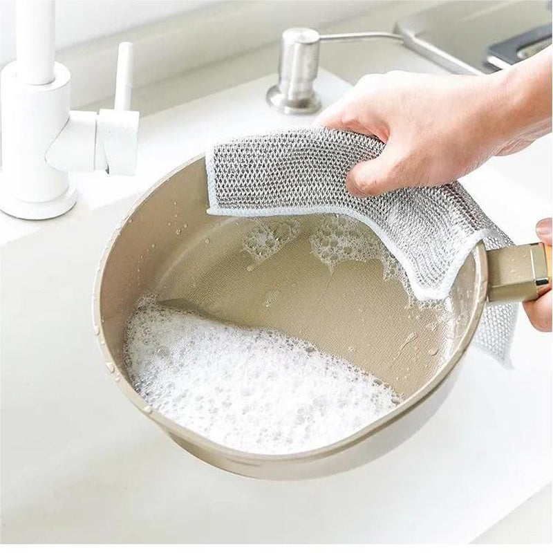 Multipurpose Wire Dishwashing Rags for Wet and Dry(3 PCS)