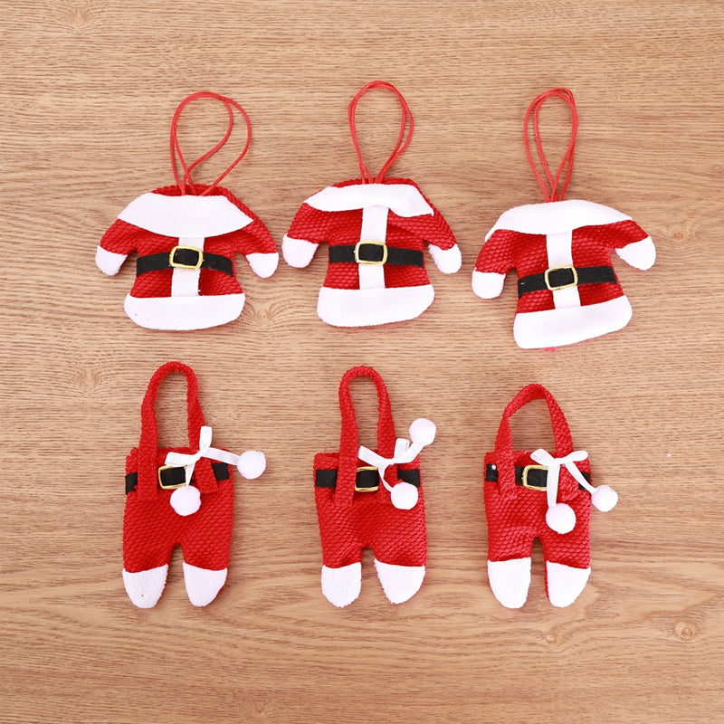 Christmas Silverware Holders Knife Fork Pouch Bag (3 Sets)