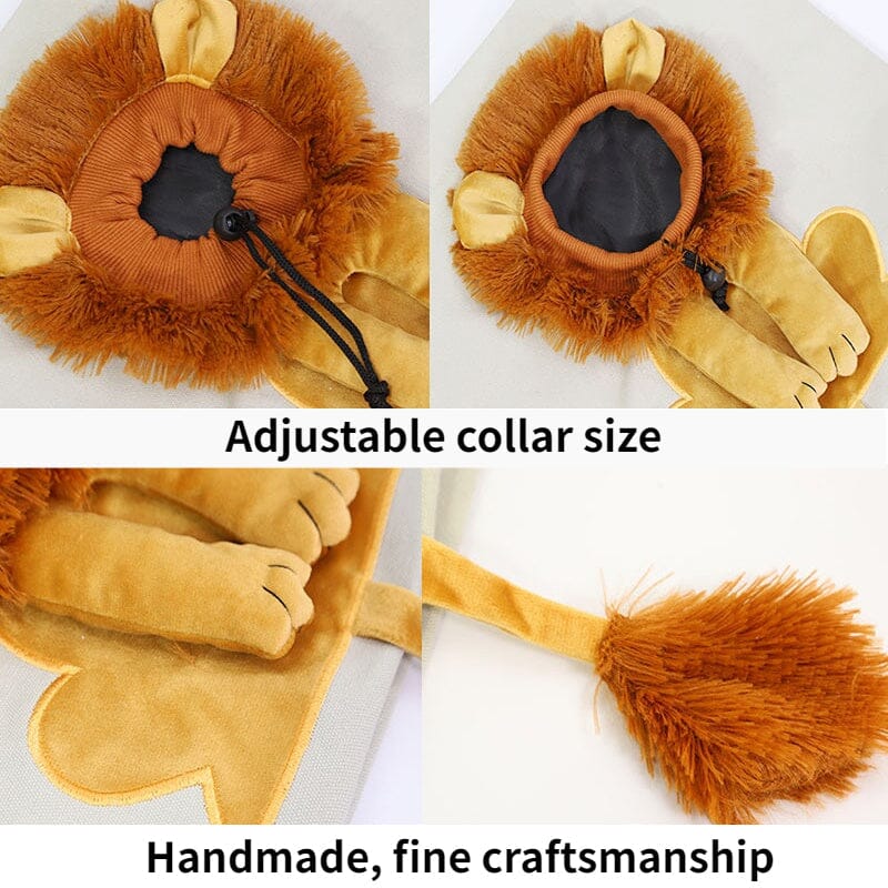 Lion-Shaped Pet Canvas Shoulder Bag