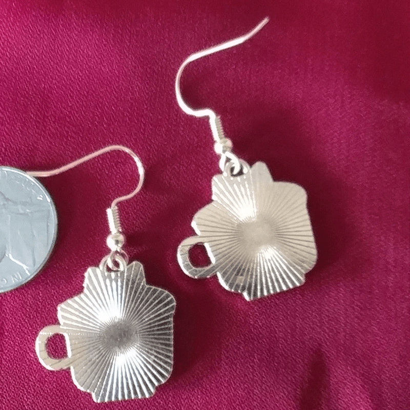 Beautifully Detailed Cat In Teacup Earrings