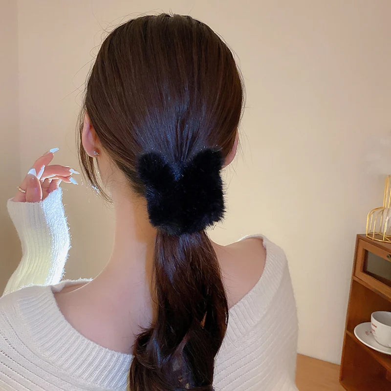Plush Butterfly Hair Clip
