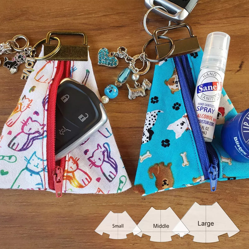 Cute Key Pouch Template Set