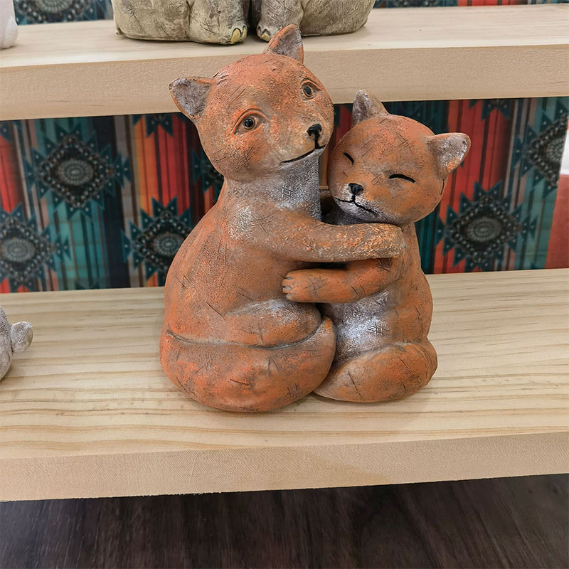 Animal Love Couple Cuddling Pair Figurine