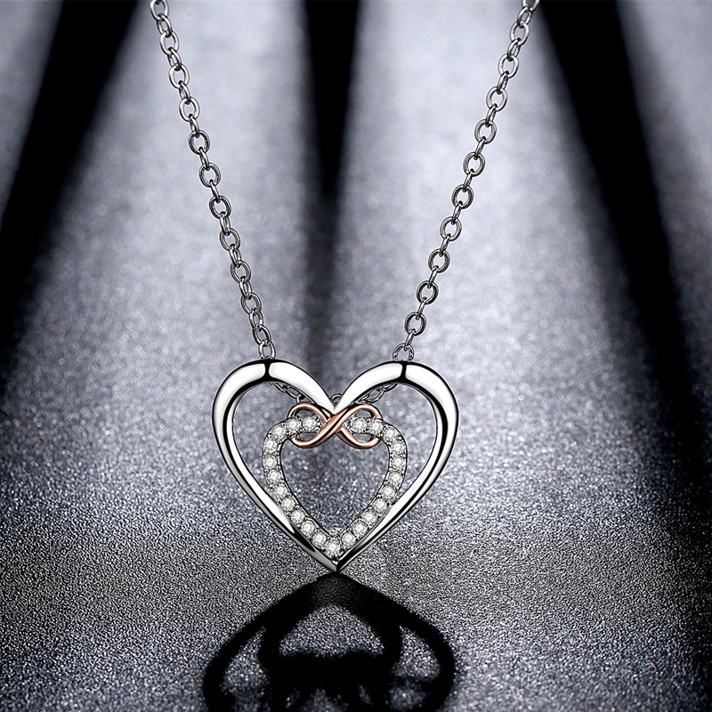 Two Hearts Infinity Necklace