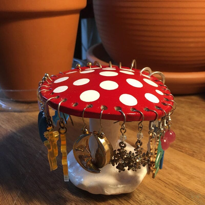 Cute Mushroom Earring Holder