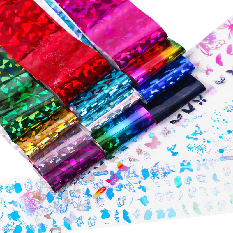 Reflective Mosaic Nail Art Transfer Foils