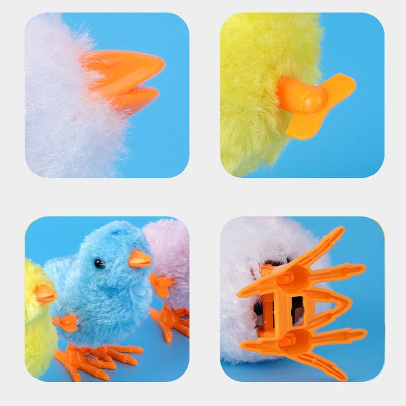 Simulation Plush Jumping Chick Toy (4PCS)
