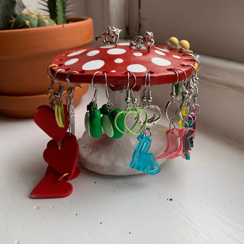 Cute Mushroom Earring Holder