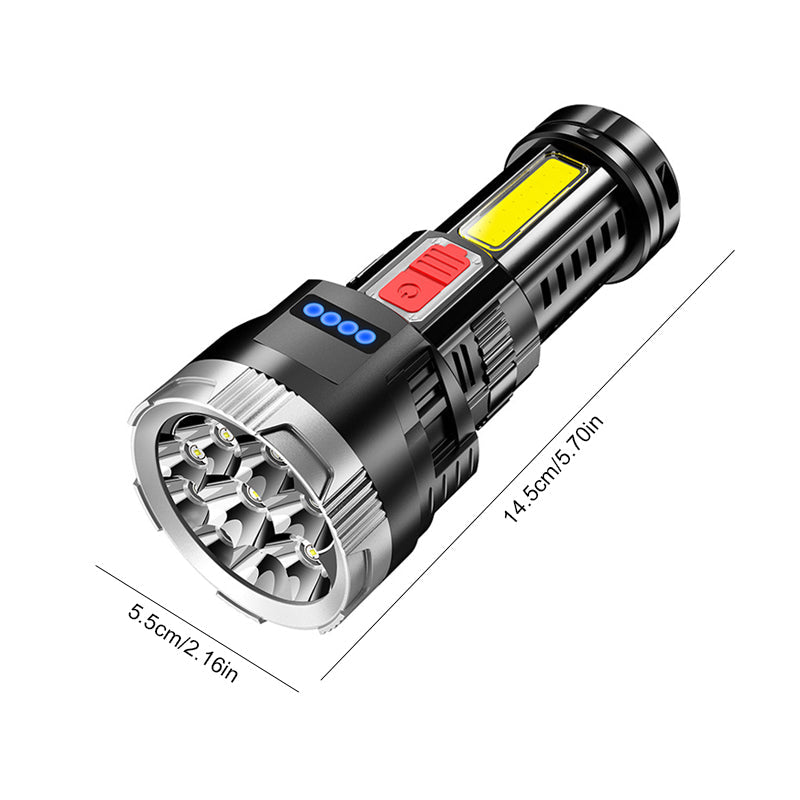 Side Light Multifunctional Strong Light Flashlight Outdoor