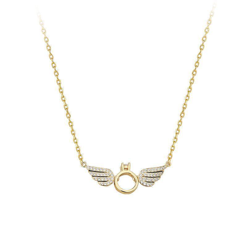 925 Sterling Silver Angel Wing Necklace