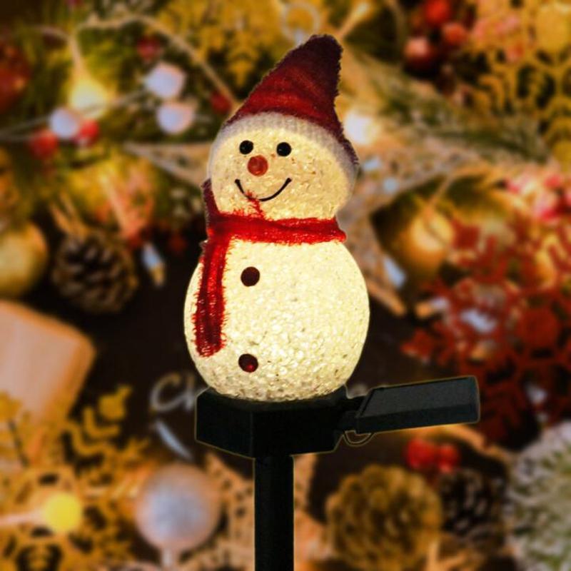 Super Cute Waterproof Solar Snowman Lamp