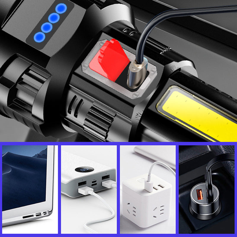 Side Light Multifunctional Strong Light Flashlight Outdoor