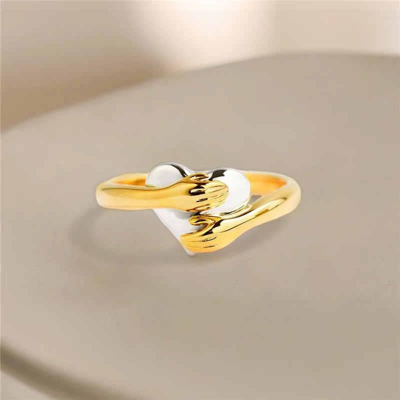 Feel My Love Hug Heart Ring