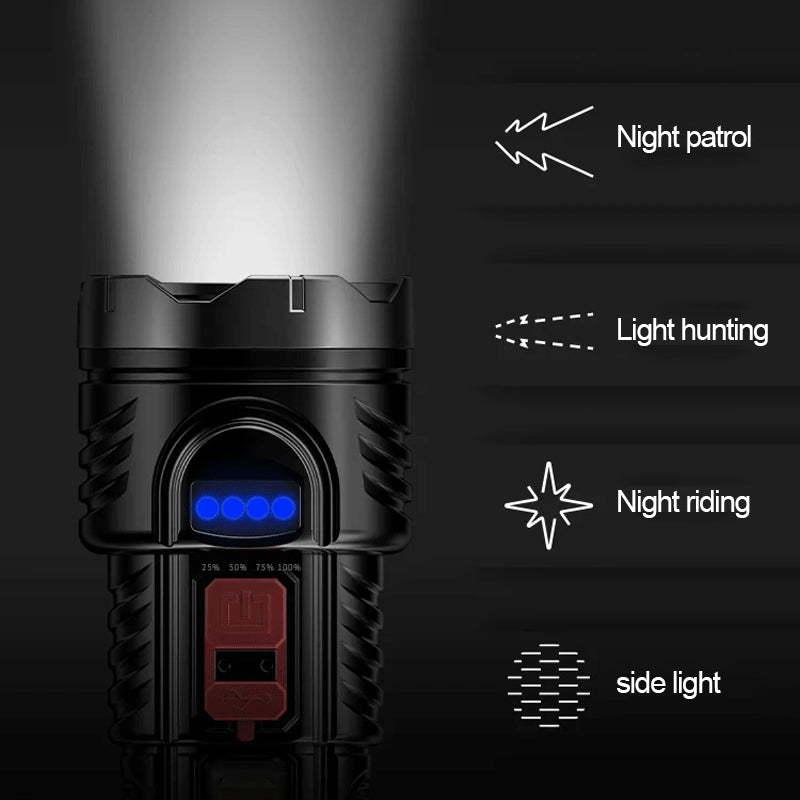 Side Light Multifunctional Strong Light Flashlight Outdoor