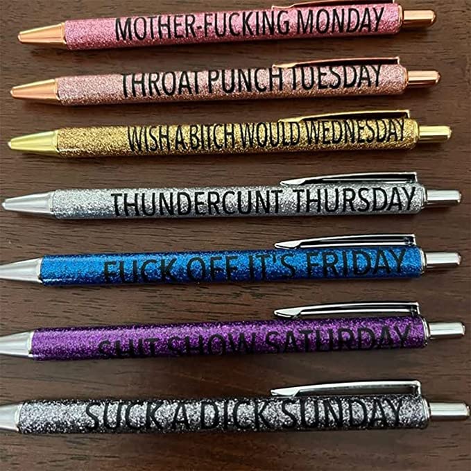 Swear Word Daily Pen Set(7cs* Funny Pens )