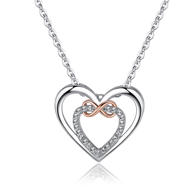 Two Hearts Infinity Necklace