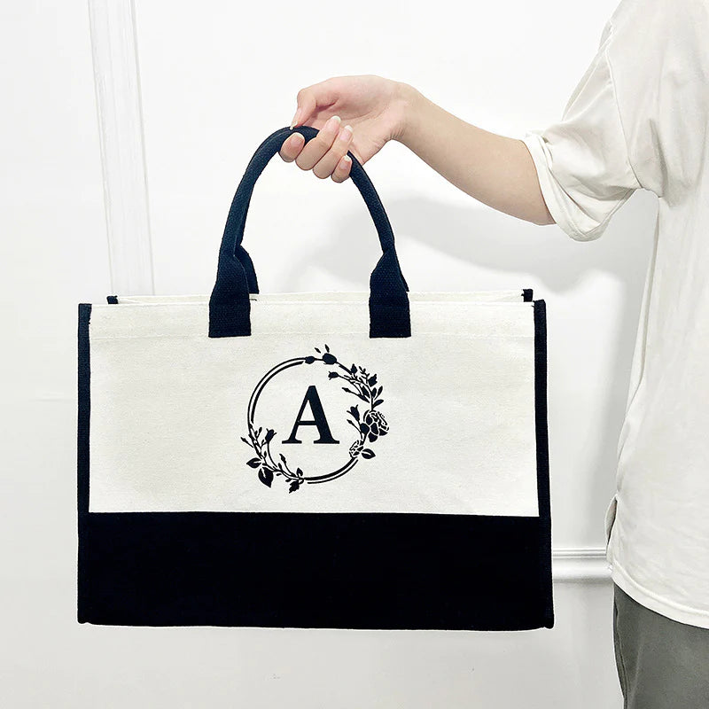 Letter Printed Fashion Canvas Handbag for Women