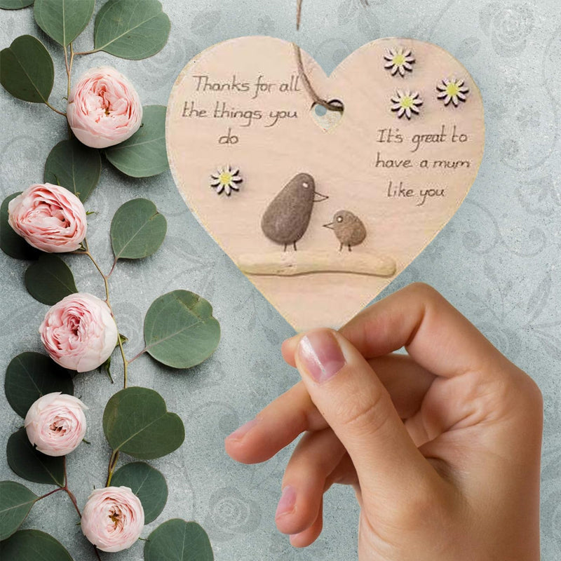 Wooden Heart Thank You Gift