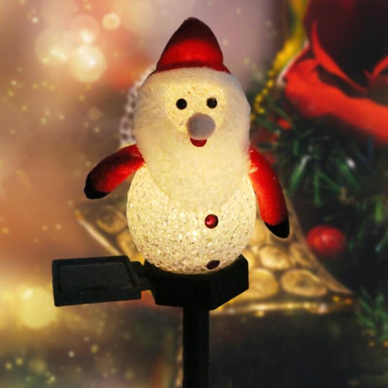 Super Cute Waterproof Solar Snowman Lamp