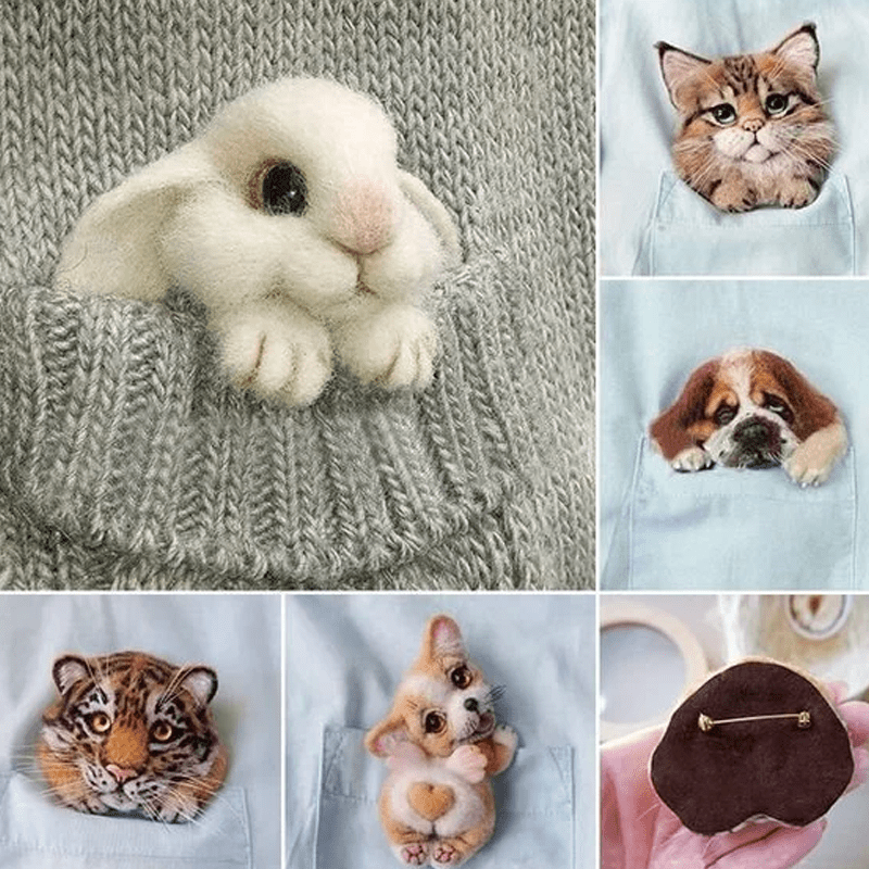 Pre-Sale>>Felt Animal Brooch