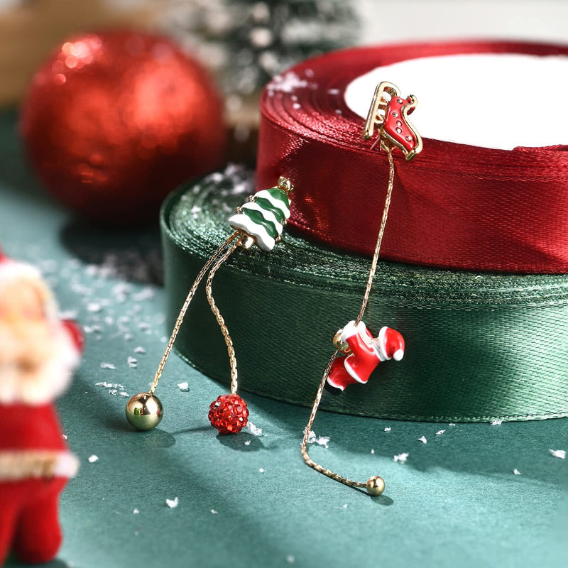 Moving Santa Claus Dangle Earrings