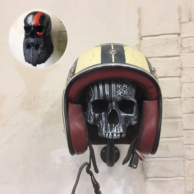 Motorcycle Skull Helmet Holder