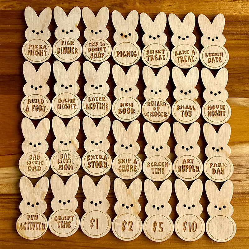 Easter Kids Reward Bunny Tokens