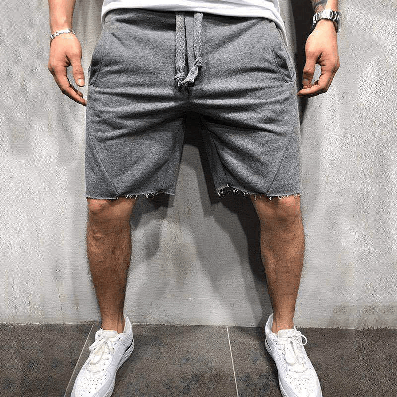 Solid color breathable summer sports shorts