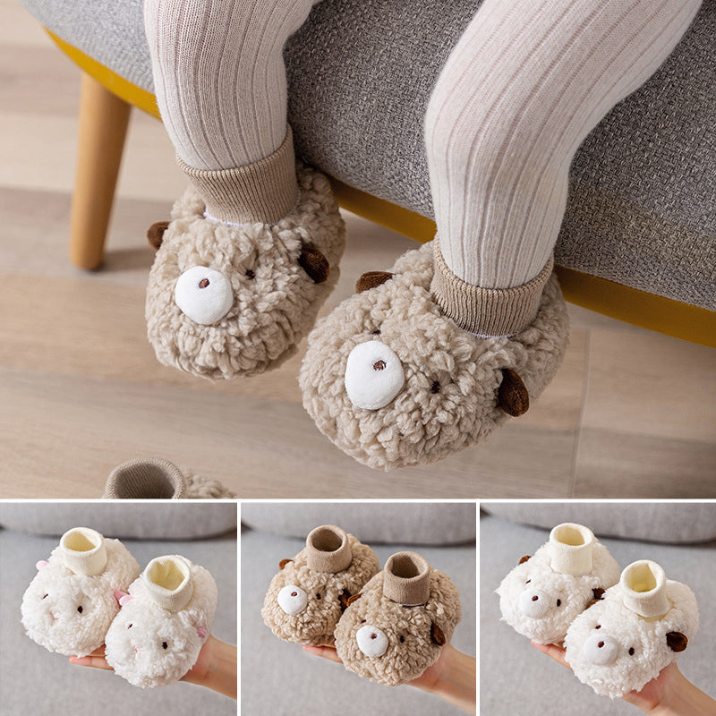 New Baby Cartoon Plush Cotton Toddler Shoes