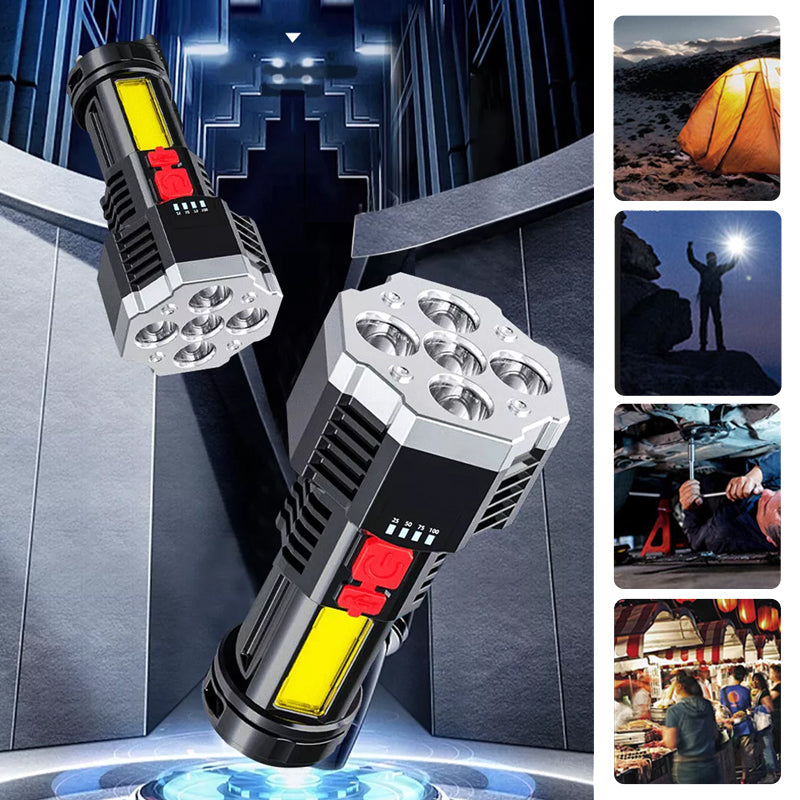 Side Light Multifunctional Strong Light Flashlight Outdoor