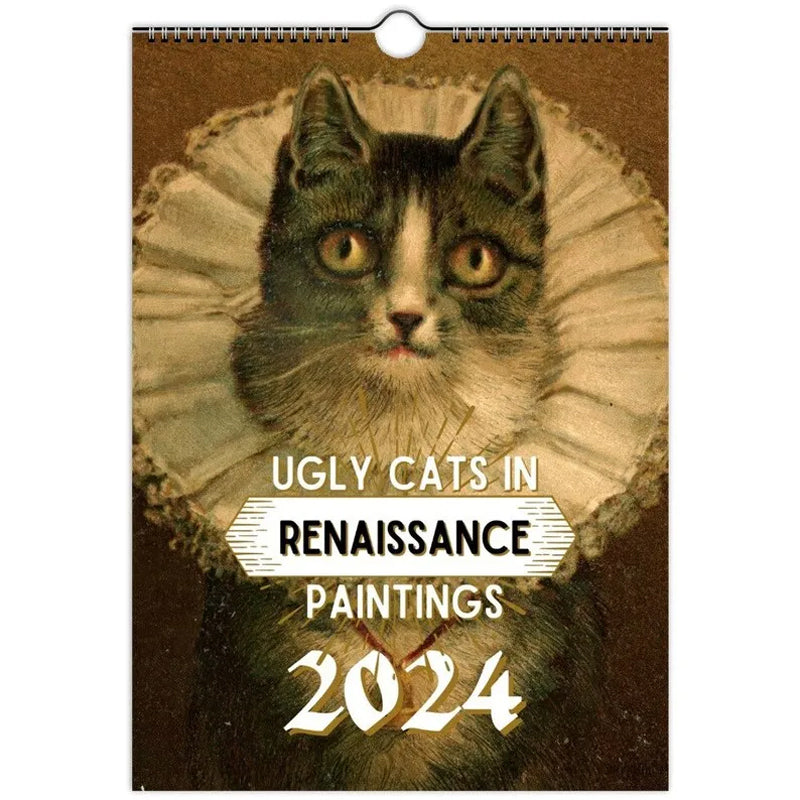 2024 Wall Hanging Calendar, Funny Art Novelty Gift